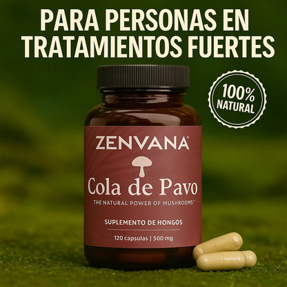 COLA DE PAVO CÁPSULAS - REFUERZO INMUNE Y ANTICANCERÍGENO
