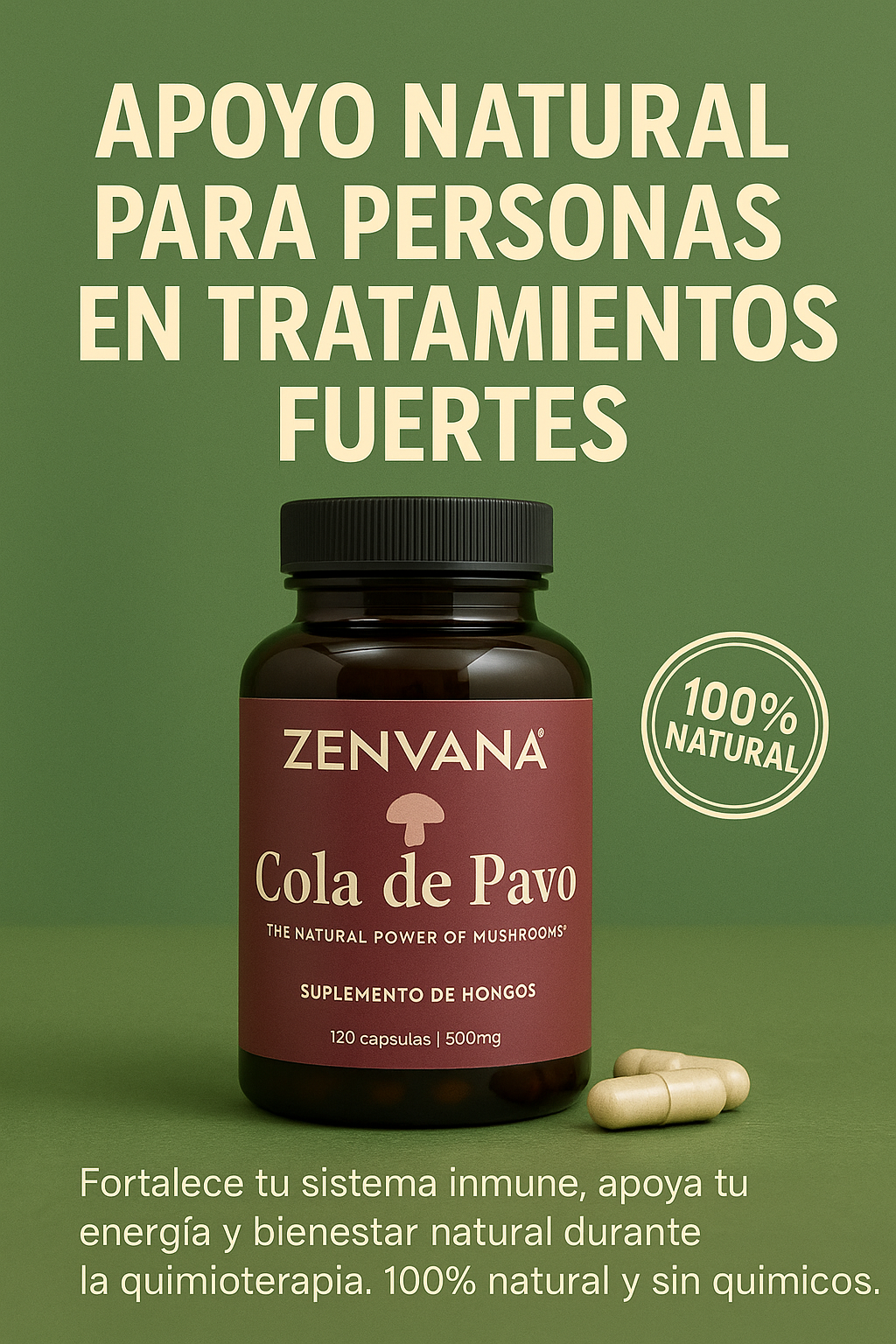 Cola de Pavo Cápsulas - Antiinflamatorio Natural